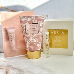 AERIN Rose De Grasse Spray, Hand & Body Cream & Lip Conditioner Discovery Set